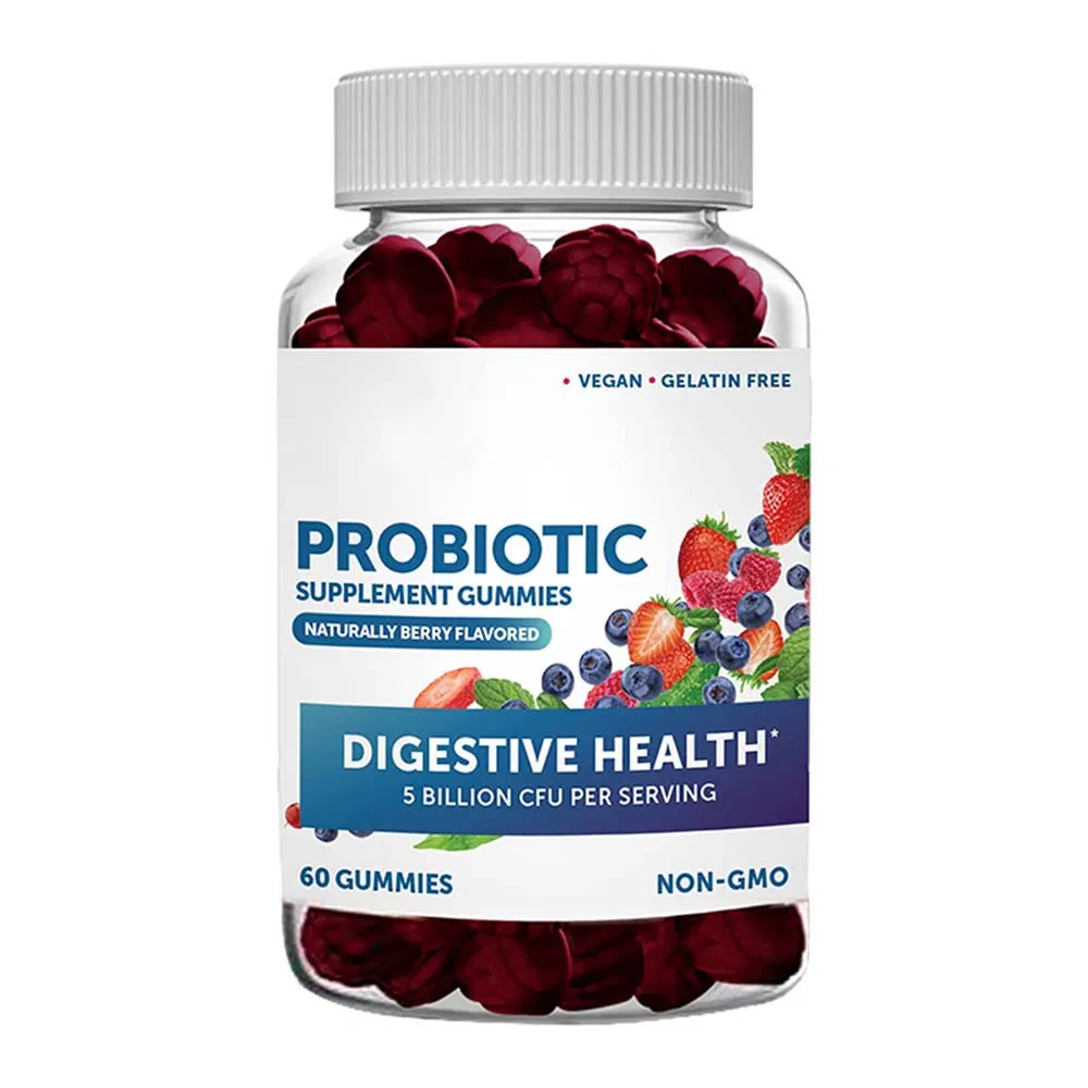 Digestive Support and Gut Health Vitamins Supplement Probiotic Gummies with Folic Acid