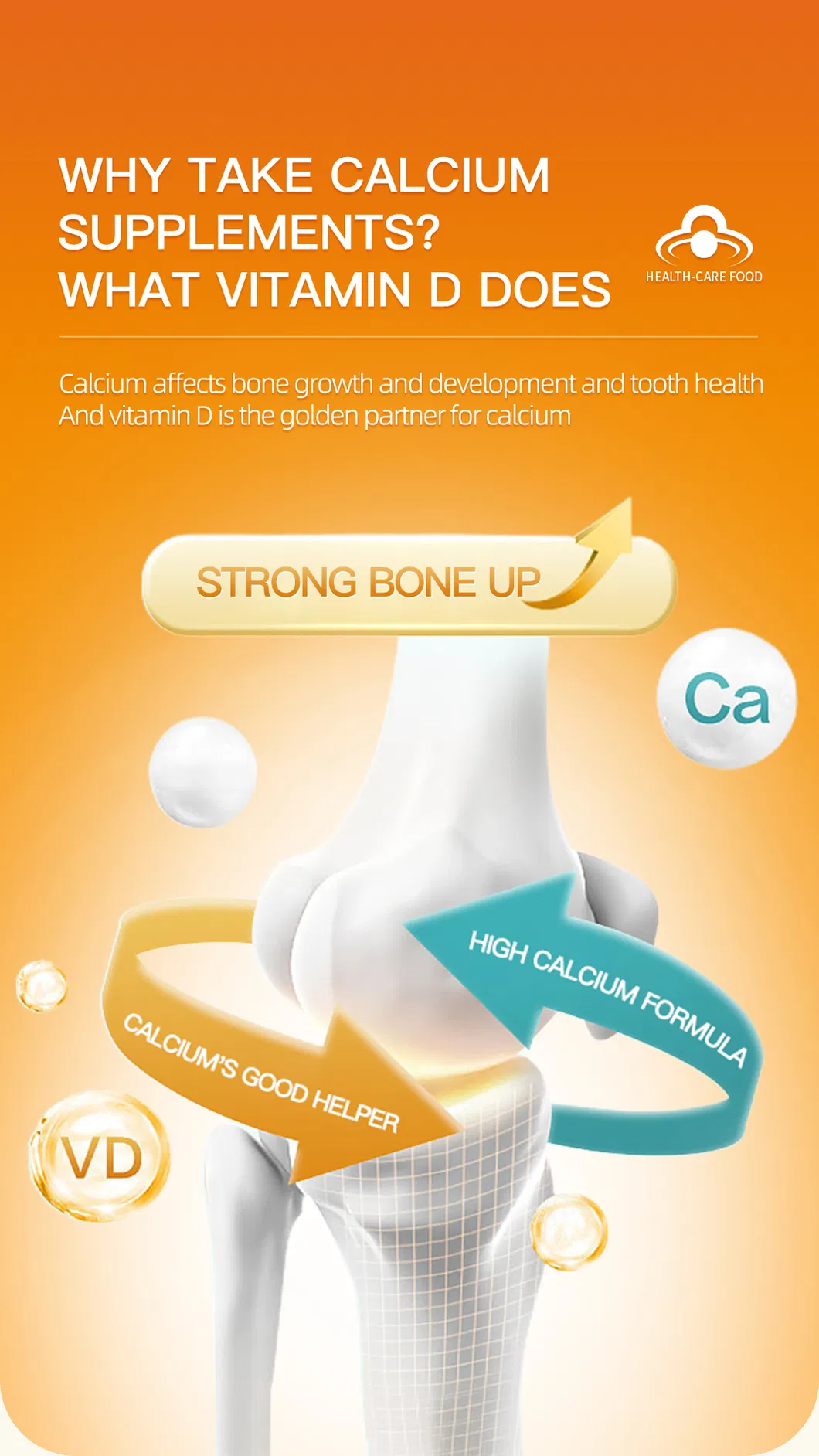 Dunkang Calcium Vitamin D Granules Calcium Supplement Is a High-Quality Calcium Supplement Rich in Vitamin D, Which Is Beneficial for Bone Health