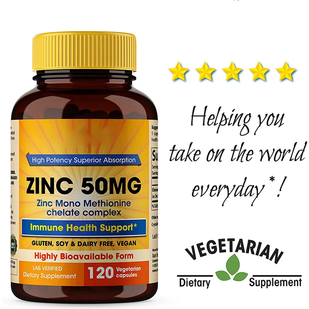 Immune Support and Cell Growth Supplement Antioxidant Protection Vitamin C Zinc Capsules