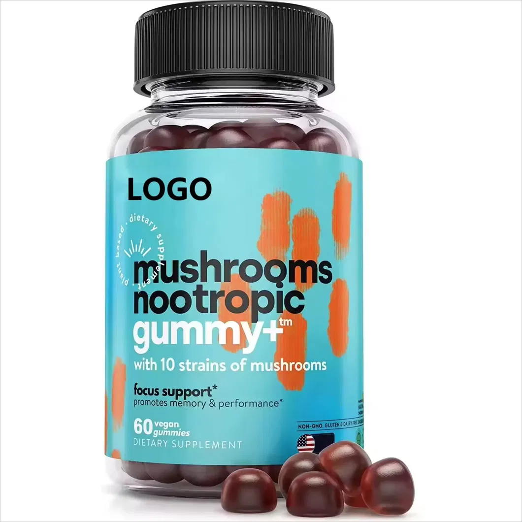 OEM/ODM Brain Booster Gummy Focus Memory Improve Concentration Mushroom Health Supplements Nootropics Gummies for Mental Focus