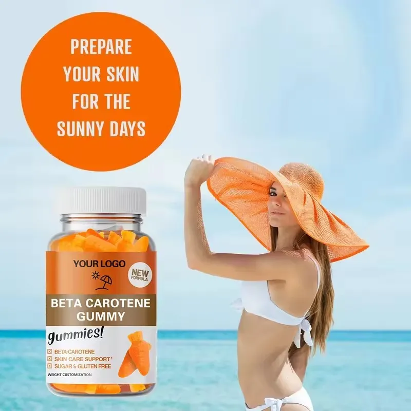 OEM/ODM Natural Supplement Tanning Enhancement Skin Protection Beta Carotene Anti Aging Gummies