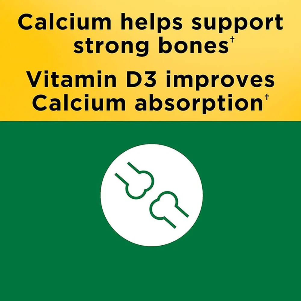 Support Healthy Bone Pills Supplements Orange Vitamin D3 Calcium Tablets