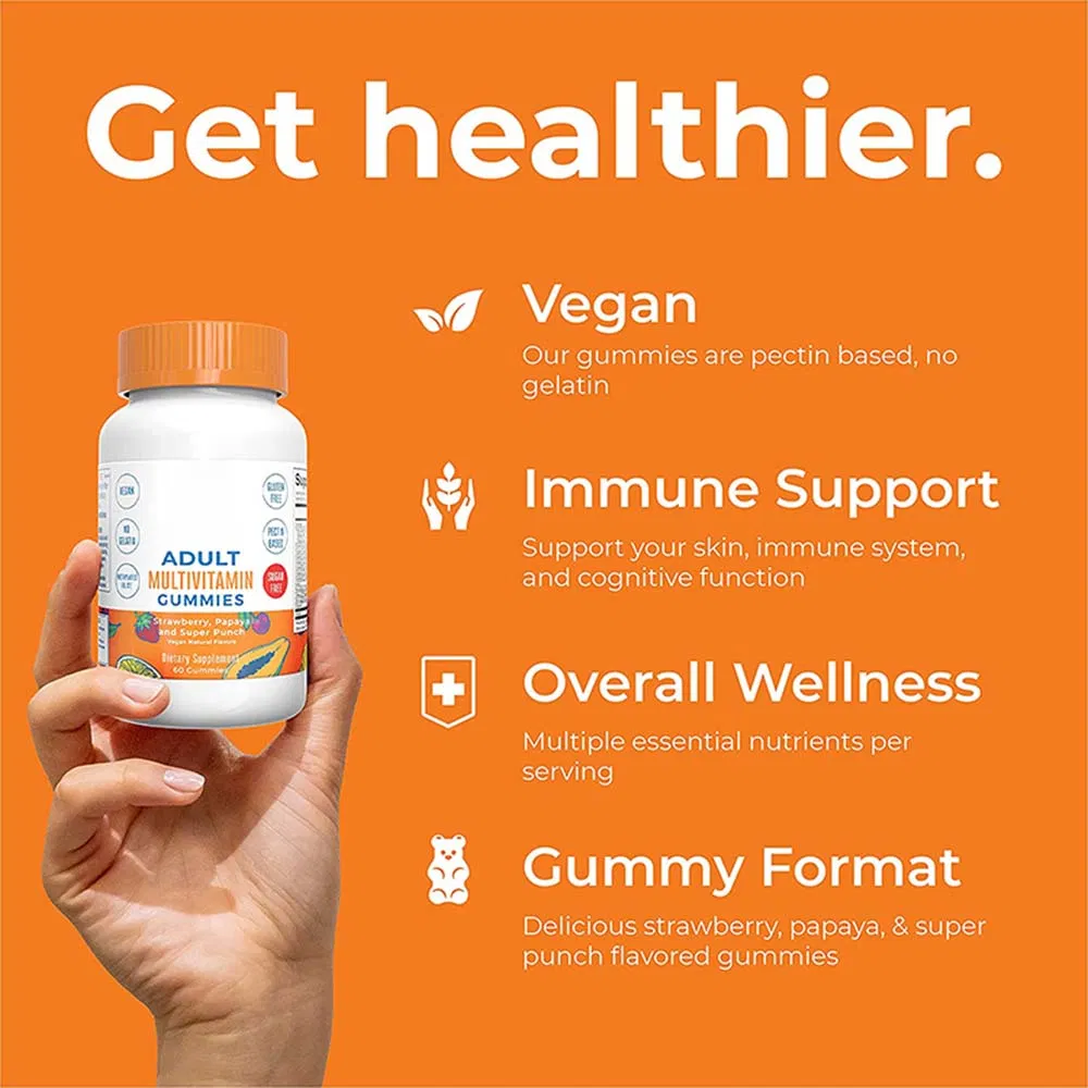 Supports Healthy Immune Supplements Multivitamin Gummies with Zinc & Inositol