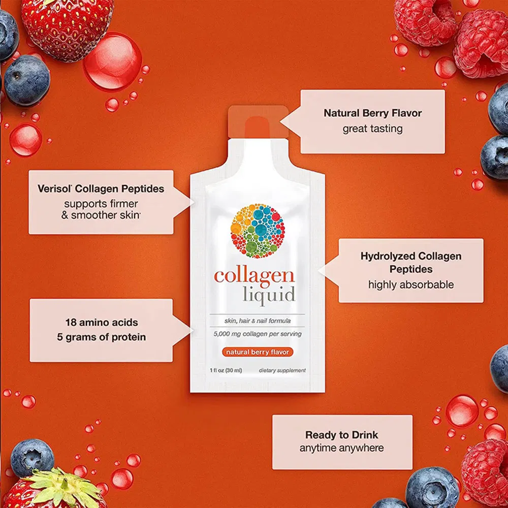 Collagen Liquid Supplement for Hair and Nails with Collagen Peptides and Amino Acids, Collagen Drink