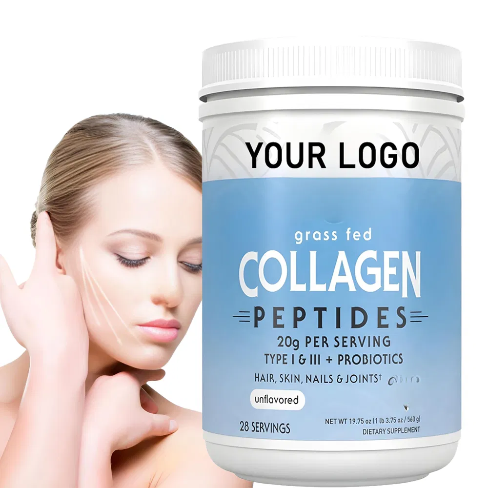 Collagen Peptide Powder - Contains Vitamin C and Probiotics to Support Hair Skin Nails Joints, Hydrolyzed Collagen Supplements