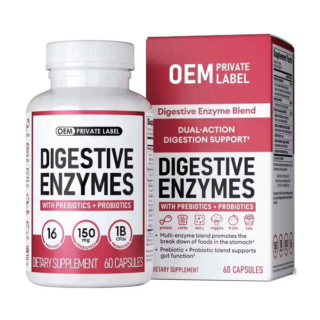 Digestive Enzymes - Enzymes, Organic Prebiotics and Probiotics for Digestive and Gut Healthdigestive Enzymes Capsules