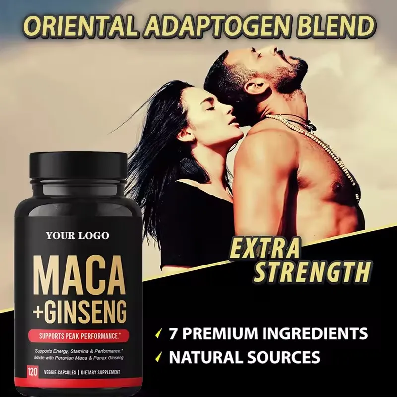 Epimedium Maca Panax American Ginseng Root Extract Capsules for Heart Health and Immune System-Maca Products