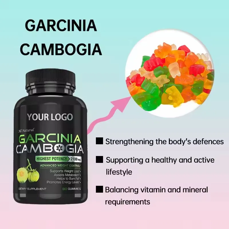 Fat Burner Dietary Garcinia Cambogia Low Sugar Energy Supplement Weight Loss Slimming Gummies