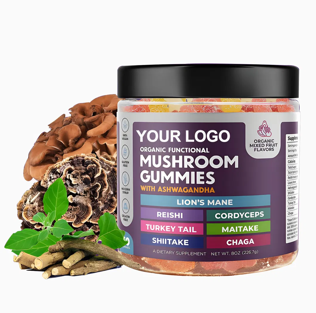 Mushroom Complex Candy Brain Booster Supplement Immune Mushroom Gummies