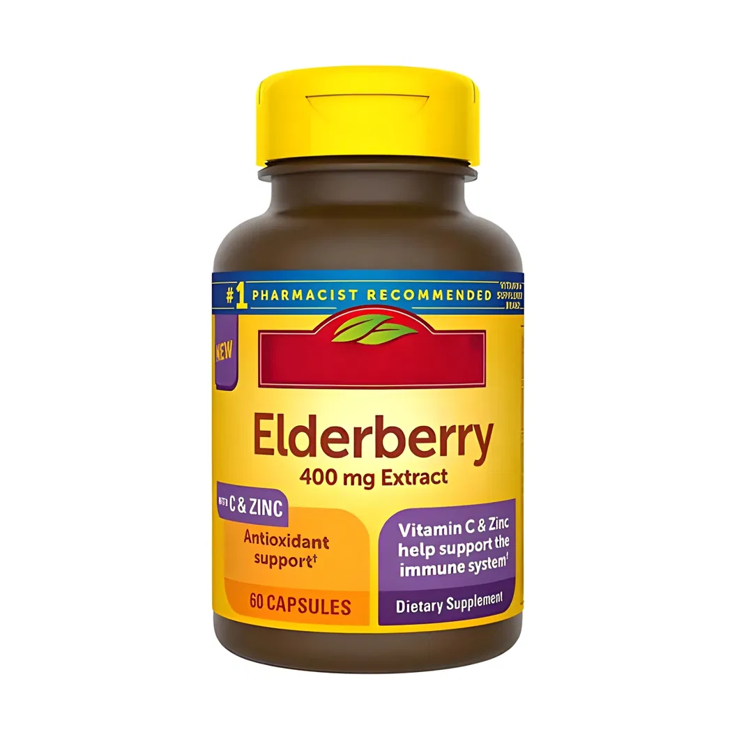 OEM/ODM Antioxidants Zinc and Vitamin C Supplements Immune Support Elderberry Berry Capsules