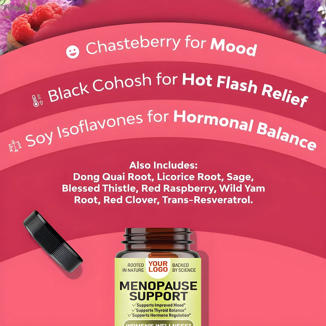 OEM/ODM Multi-Benefit Menopause Relief Hormonal Balance - Women′s Herbal Menopause Probiotic Capsule Supplement