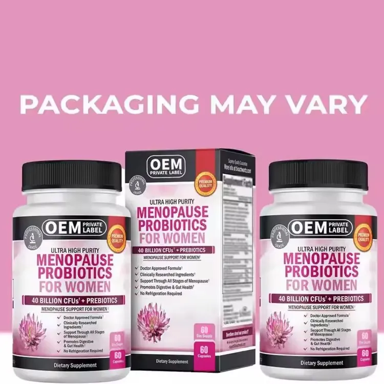 OEM/ODM Natural-Extracts Capsules Women for Estrogen Balance Hot Flashes Menopause Relief Supplements