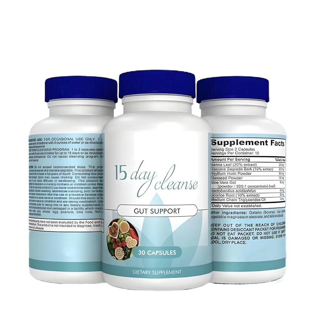 OEM/ODM Private Label Vegan 15 Day Cleanse Capsules bowl and Colon Support Sup