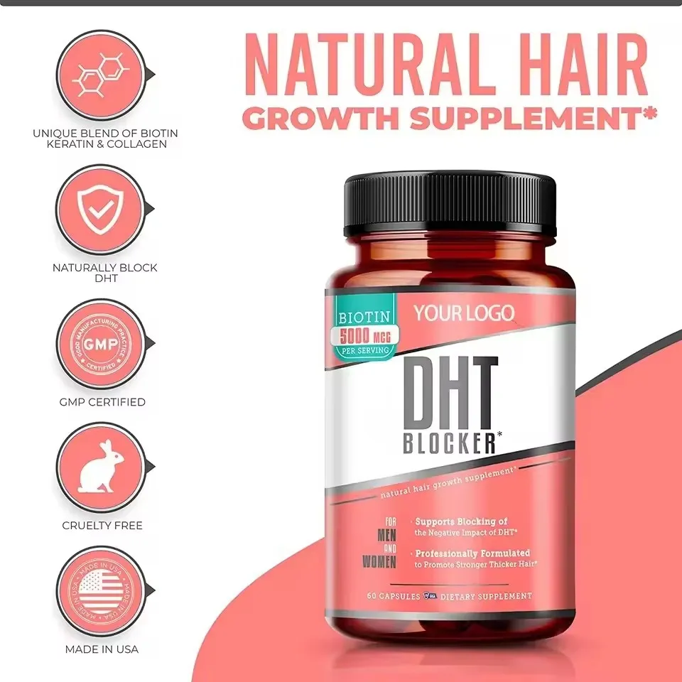 OEM/ODM Promoting Hair Growth Hair Care Capsules for Natural Saw Palm Biotin Collagen Extracts Capsules