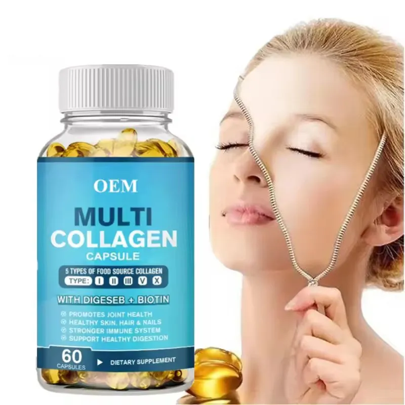 OEM/ODM Vitamin Multi Collagen Softgel Whitening Capsules for Strengthens Joints Skin Hair and Nails