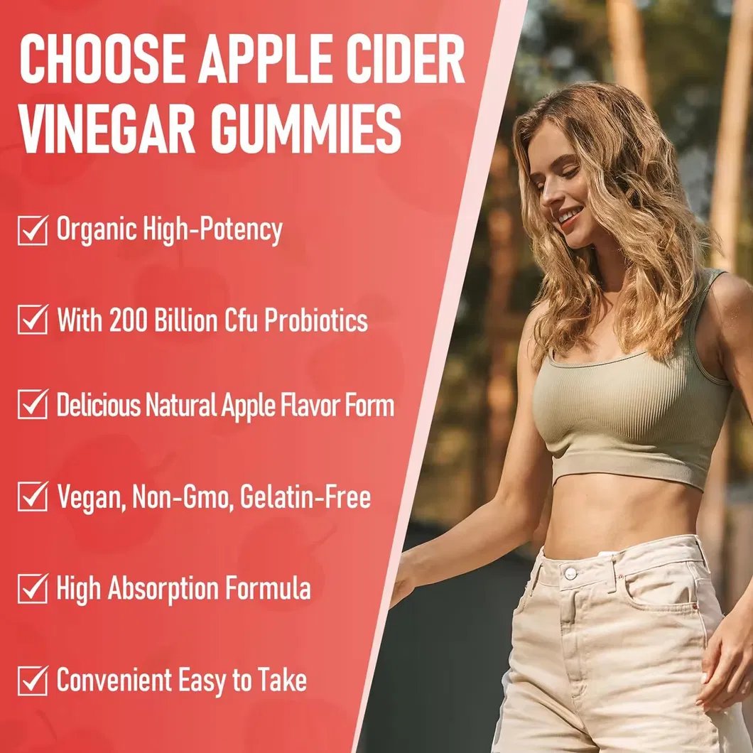 OEM/ODM Weight Loss Slimming Fat Burning Gummies with Natural Apple Cider Vinegar Ketone Supplement Vegan Apple Cider Vinegar Gummies