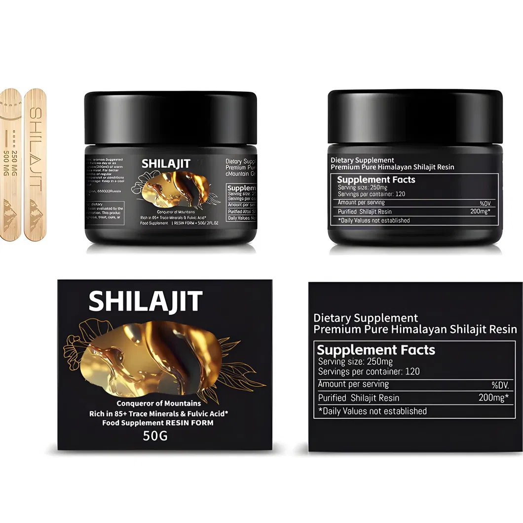 OEM /ODM Shilajit Resin Supports Immune System Rich in Trace Minerals Balanced Health Dietary Supplement Shilajit Extracts