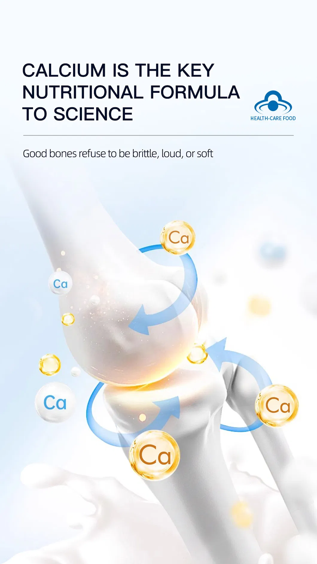 Organic Calcium Powder for Bone Development in Children and Adults; Calcium Lactate Supplements