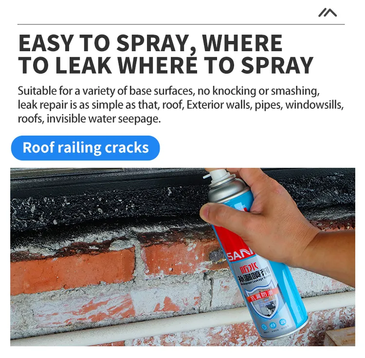 Nano Waterproof Spray for Instantly Repairing Pipe Leakage and Rubber Coating Sealant