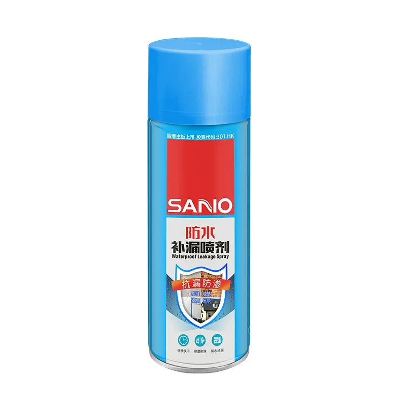 Sanvo 400ml Roof Walls Waterproof Leak Repair Spray Clear Black and White Paint for Indoor & Outdoor Use