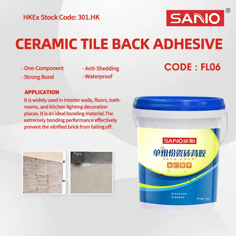 Sanvo One Component Ceramic Tile Adhesive Strong Bonding for Interior Wall Floor Bathroom-Acrylic Based for Construction