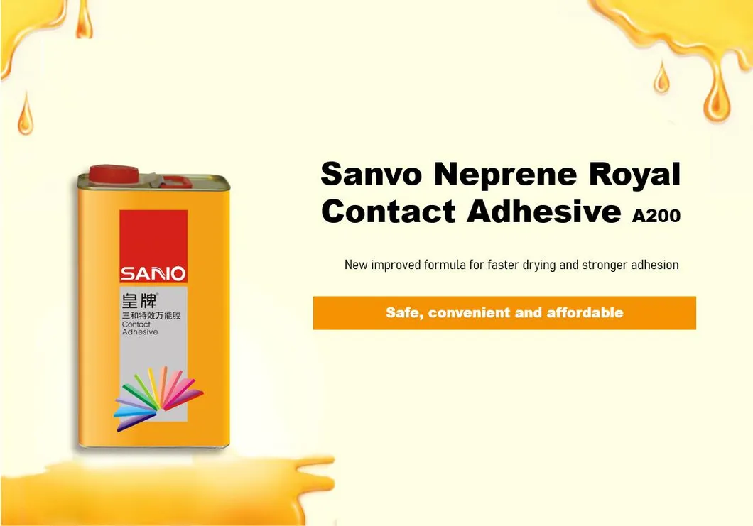 Non-Toxic Super Glue with Low Voc Formula Sanvo Neoprene Contact Adhesive