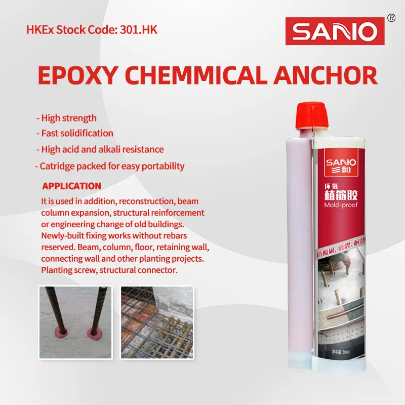 Sanvo MD600 Epoxy Chemical Anchor Adhesive Nails Free Adhesive Sealant Epoxy Chemical Anchor