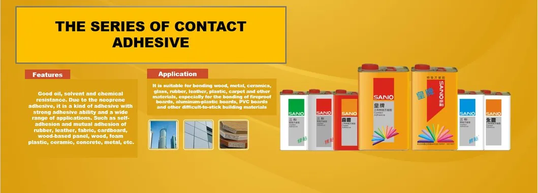 Sanvo Manufacturer All-Purpose Adhesive Neoprene Contact Cement Adhesive 0.15L 0.4L 0.7L 2.5L 3.5L 12L 15L Neoprene Super Glue