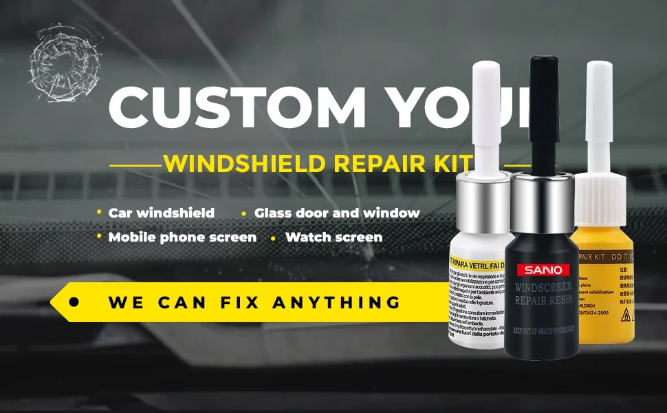 Sanvo Windshield Cracked Glass Repair Kit Glass Crack Fliud Watch Repair Car Front Glass Windshield Repair Kit