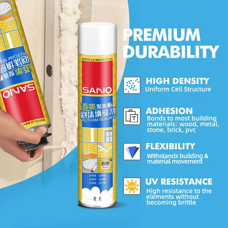 750ml Polyurethane PU Foam Mounting of Window and Door Frames Polyurethane Hard Foam Sealant