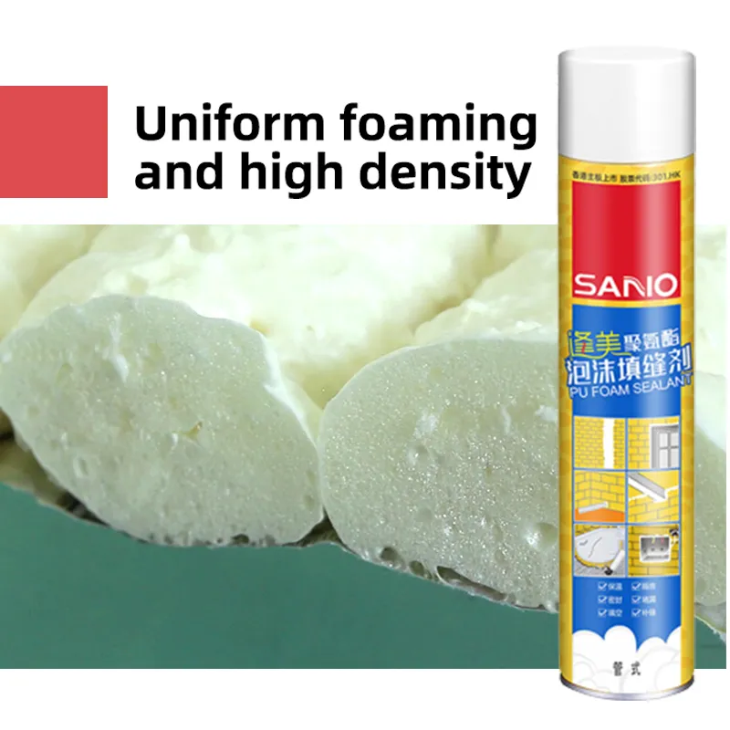 Sanvo 750ml PU Foam Spray Adhesive Bonding Sealing Insulation Packing Woodworking Construction Leather Water Solvent Based