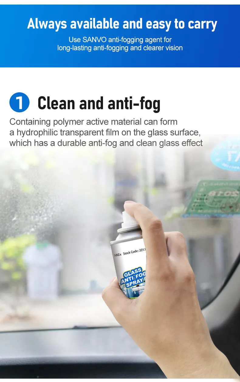 Auto Detailing Products Car Care Aerosol Spray Customized 200ml Anti Fog Spray