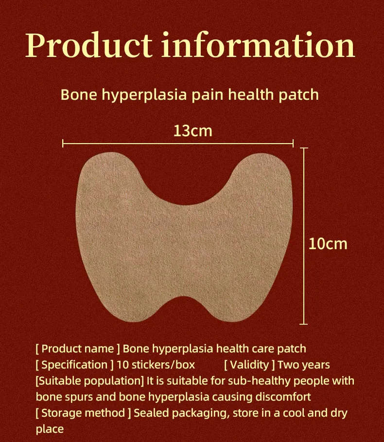 Bone Hyperplasia Pain Health Care Patch Promotes Blood Circulation and Improves Bone Health Pain Relief Patch