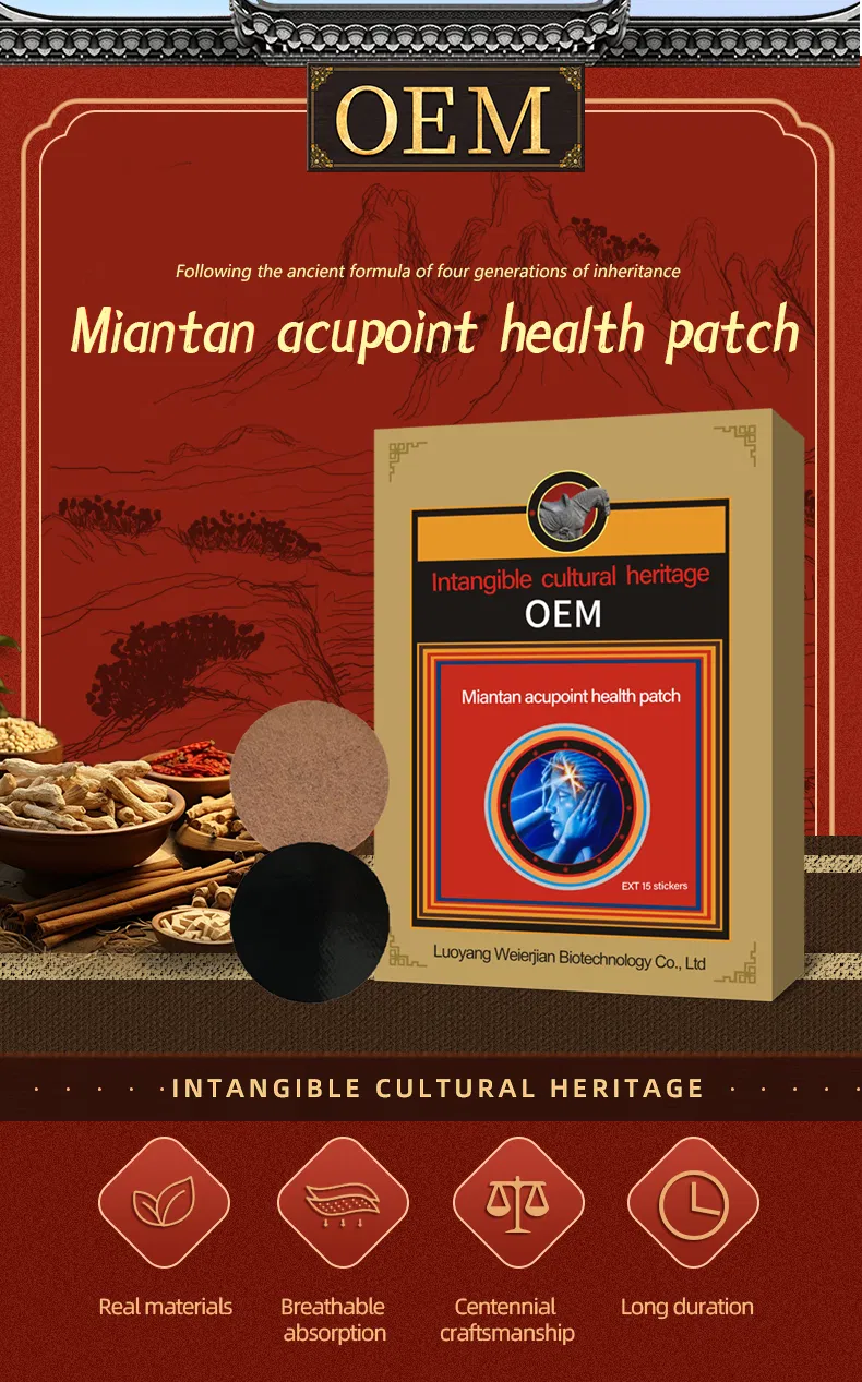 Facial Muscle Paralysis Acupoint Patch Chinese Herbal Medicine Product Patch