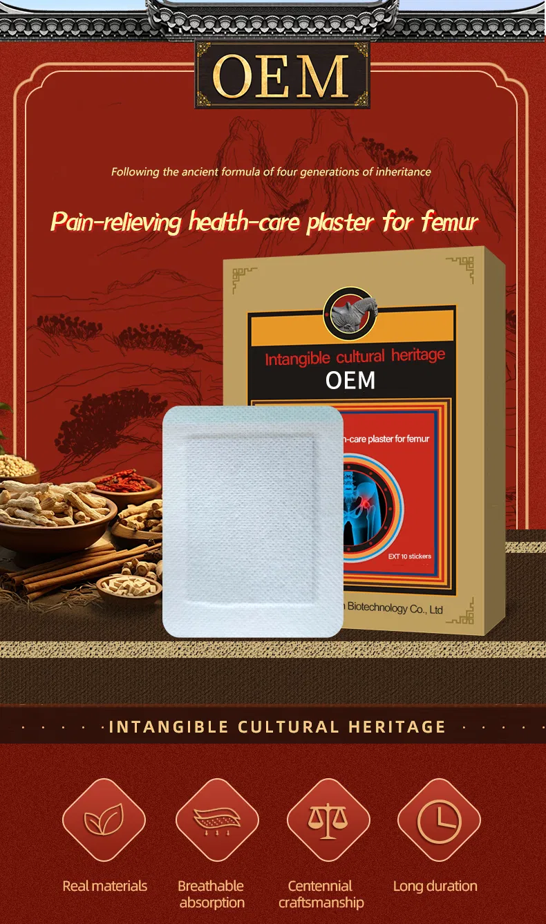 Femur Health Patch Chinese Herbal Extract Highly Absorbable Bone Strengthening Pain Relief Patch