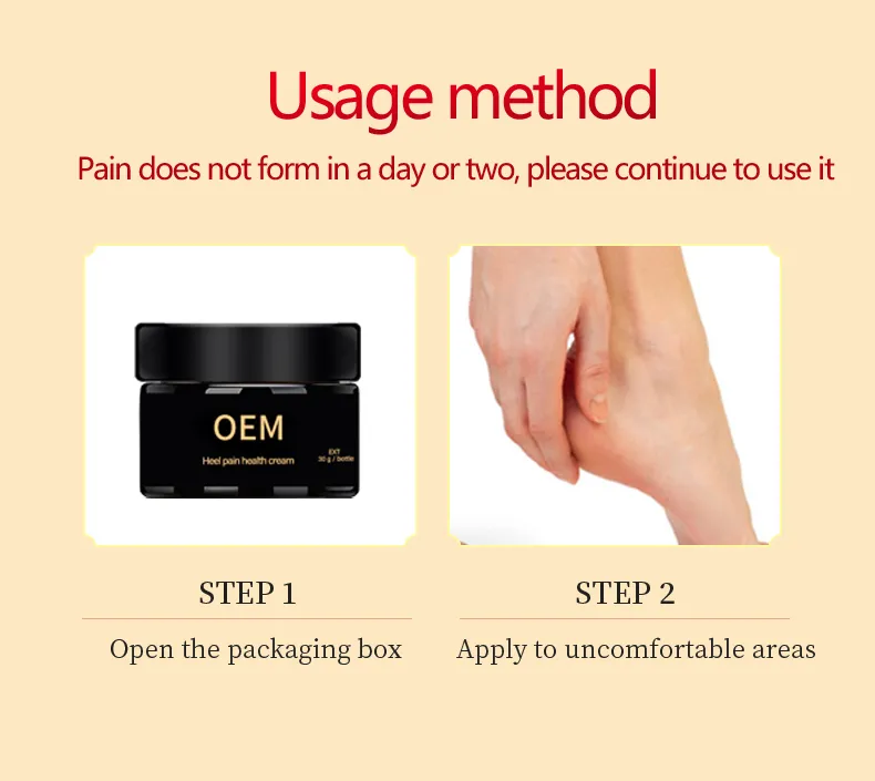 Heel Pain Cream for Toe and Heel Sole Bone Spurs Pain Massage Cream