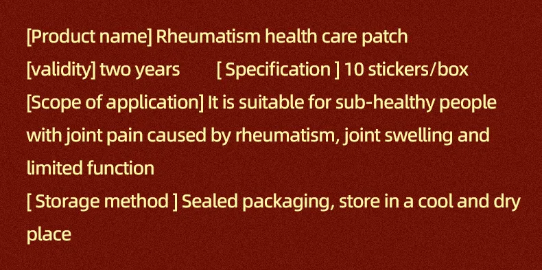 Herbal Extract Pain Relief Patch Rheumatoid Arthritis Treatment Plaster Pain Relief Patch