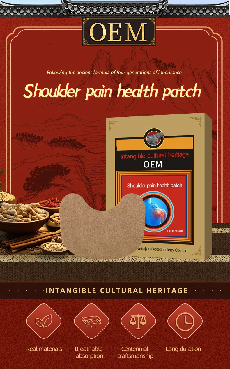 Herbal Pain Relief Patch for Shoulder Muscle and Joint Pain and Stiffness