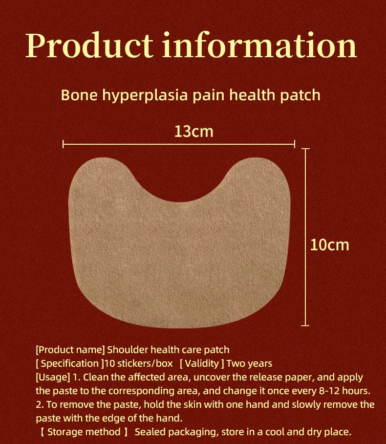 Herbal Pain Relief Patch for Shoulder Muscle and Joint Pain and Stiffness