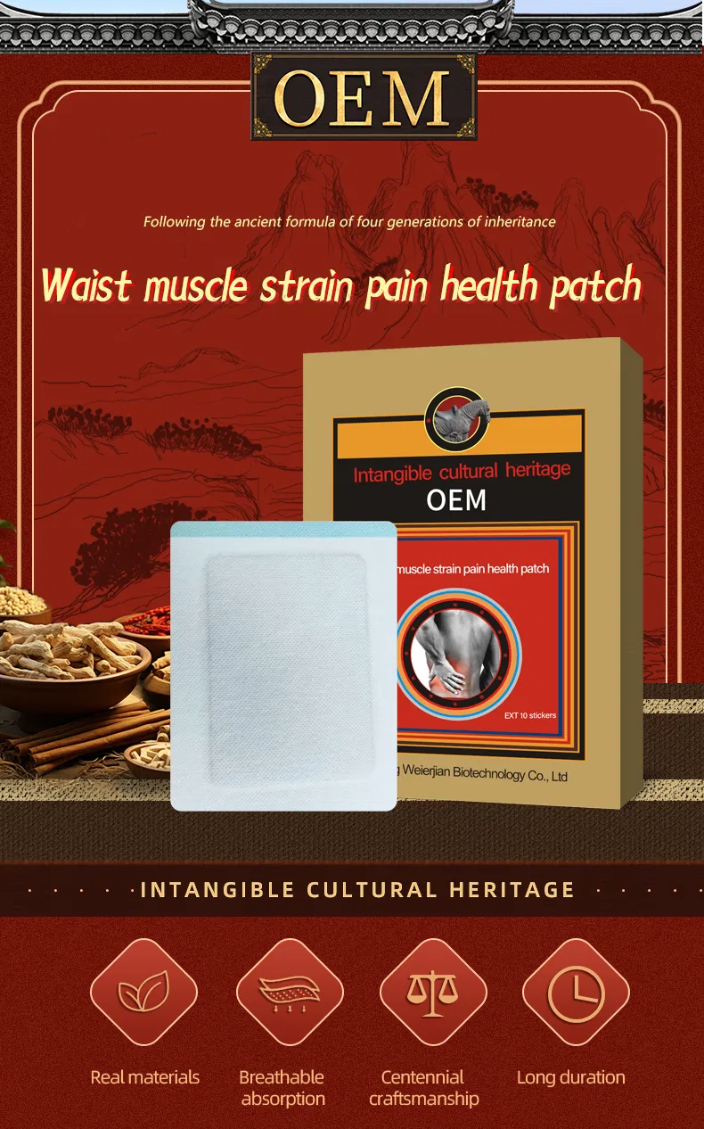 Lumbar Muscle Strain Back Analgesic Plaster Waist Pain Relief Patch