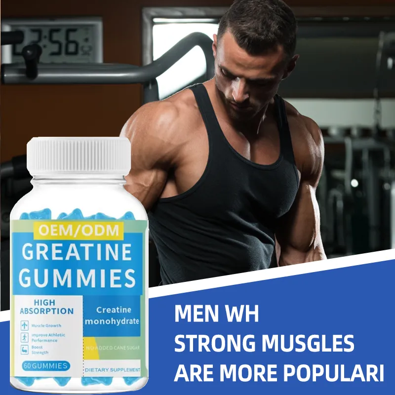 OEM Best Creatine Gummies Strength Endurance Muscle Supplement Creatine Monohydrate Gummies.