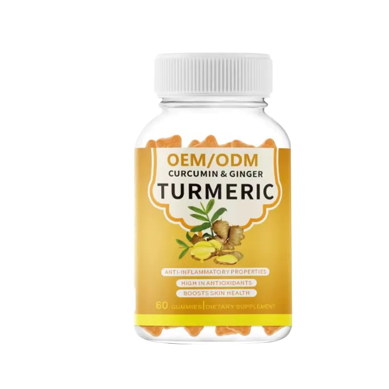 OEM Natural Dietary Pectin Supplement Turmeric Root Extract Turmeric Chewable Gummies