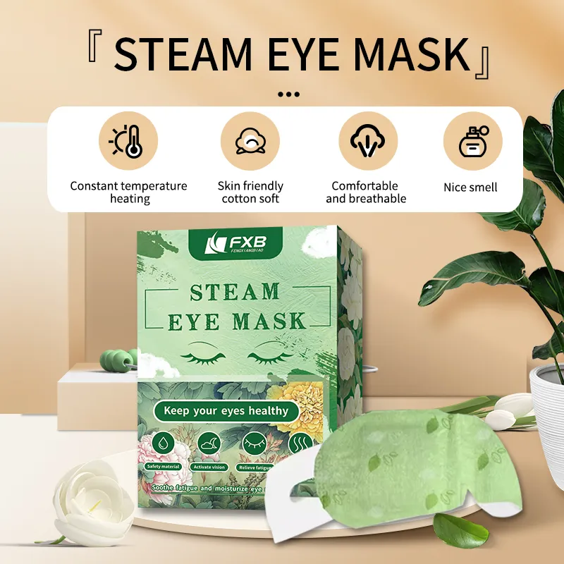 Private Label Disposable Aromatherapy Steam Eye Mask Warming Hot Facial Mask Patch