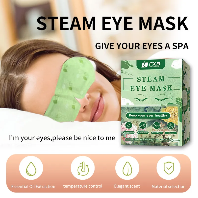 Private Label Disposable Aromatherapy Steam Eye Mask Warming Hot Facial Mask Patch