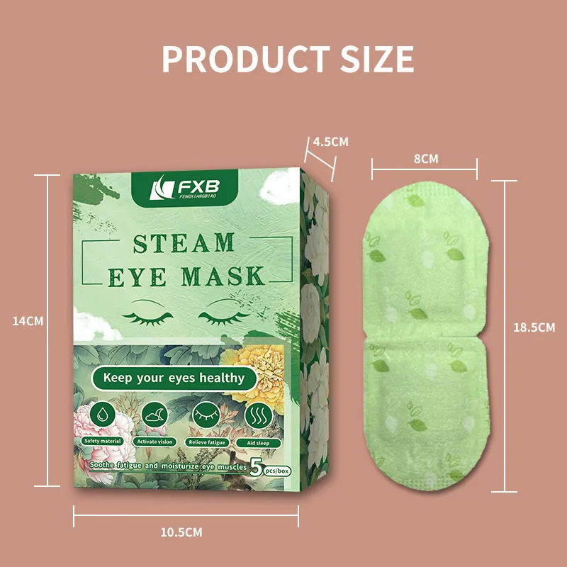 Private Label Disposable Aromatherapy Steam Eye Mask Warming Hot Facial Mask Patch