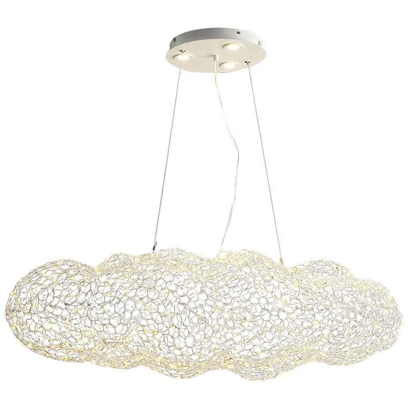 Postmodern Firefly Cloud Restaurant Chandelier Nordic Designer Creative Full Star Bar Woven Pendant Lights