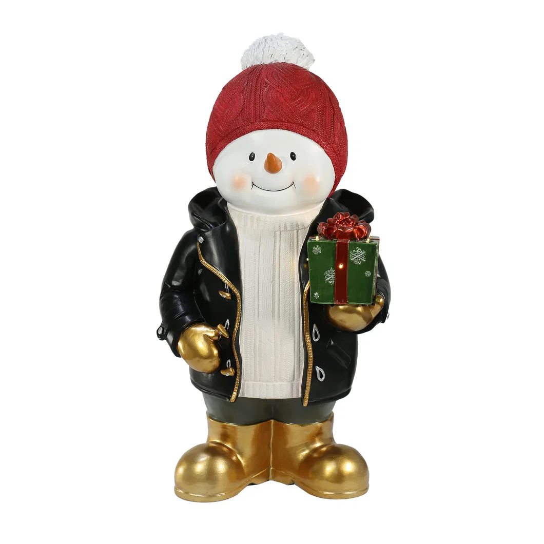 American-Style Santa Claus Doll Table Lamp Christmas Candlestick European-Style Resin Santa Claus Snowman Ornaments Do Old European-Style Christmas Table Lamp