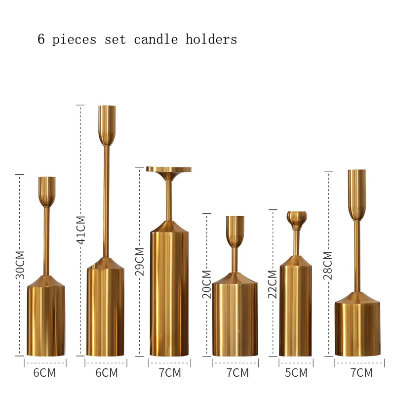 Candle Holder Table Nordic Modern Stick Wedding Decorative Candlesticks Stand Metal Gold Luxury Candle Holder for Home Decor