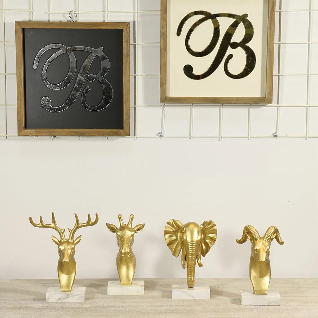 Custom Resin Craft for Decor Custom Gold Deer Head for Home Decor