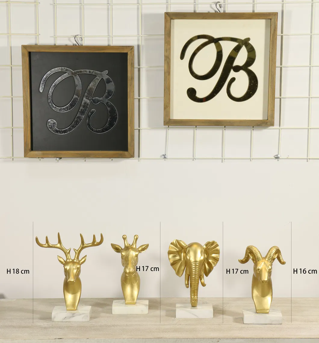 Custom Resin Craft for Decor Custom Gold Deer Head for Home Decor